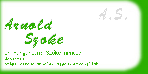 arnold szoke business card